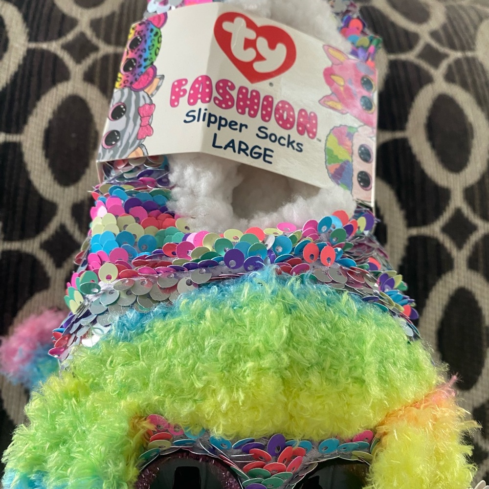 Ty Kids Sequin Slippers - Rainbow